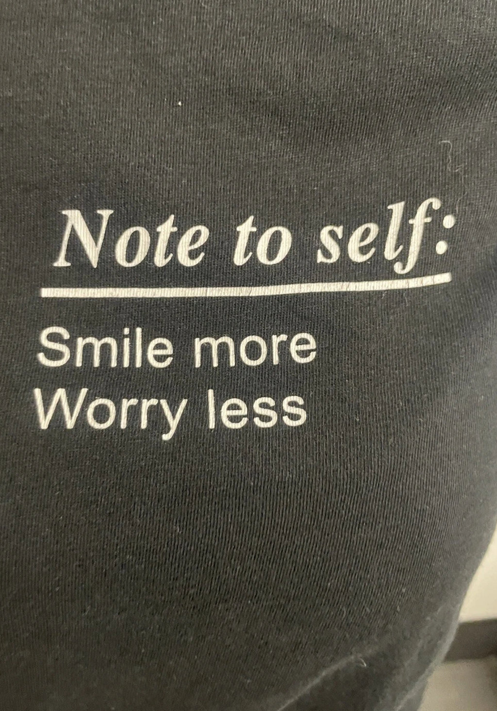 Primark Cares “Note To Self” Black Slogan Tee – XS (UK 6/8)