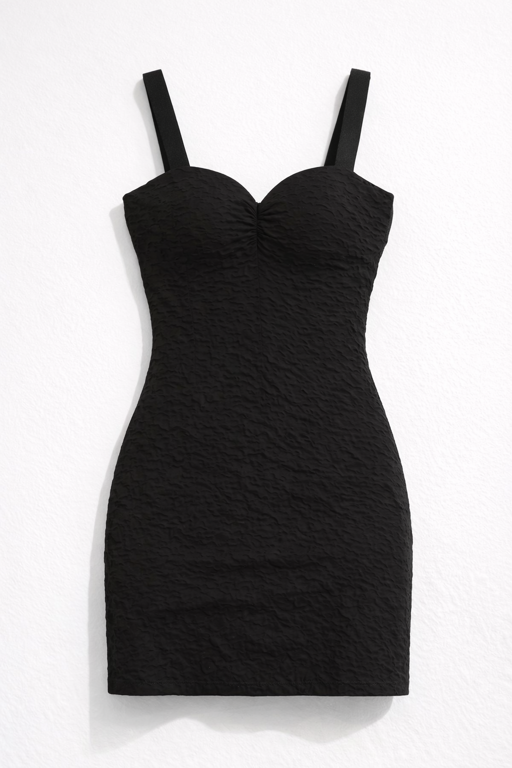 Pilot Black Textured Bodycon Dress UK 10
