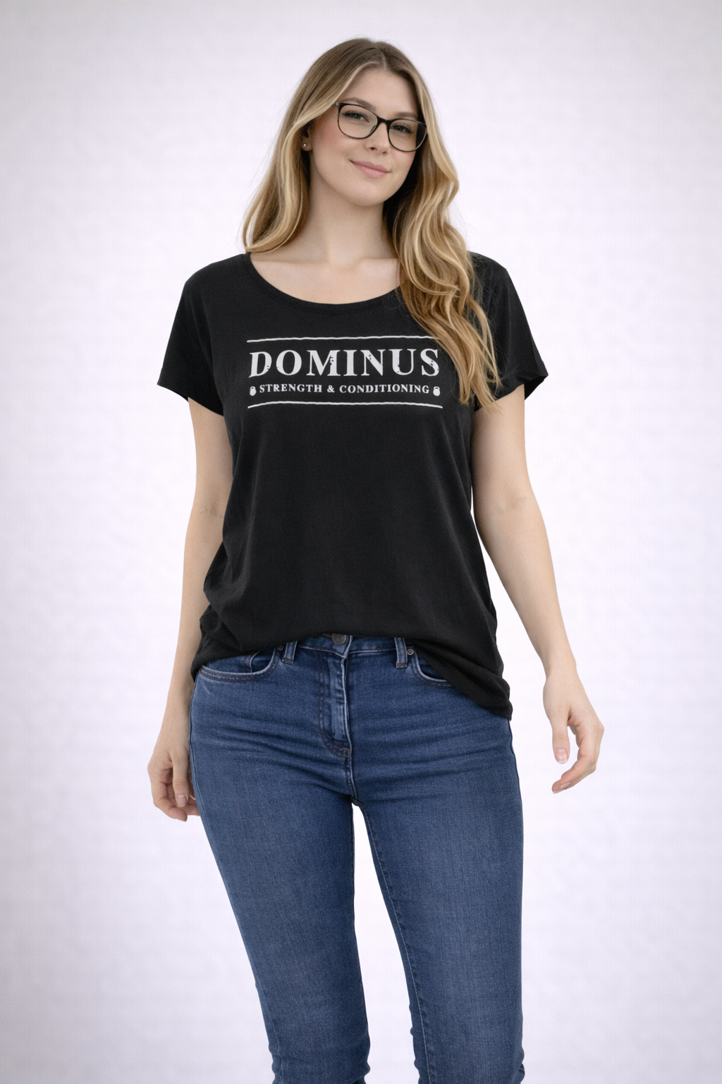 Papaya DOMINUS Strength & Conditioning Black Graphic T-Shirt – Size 12