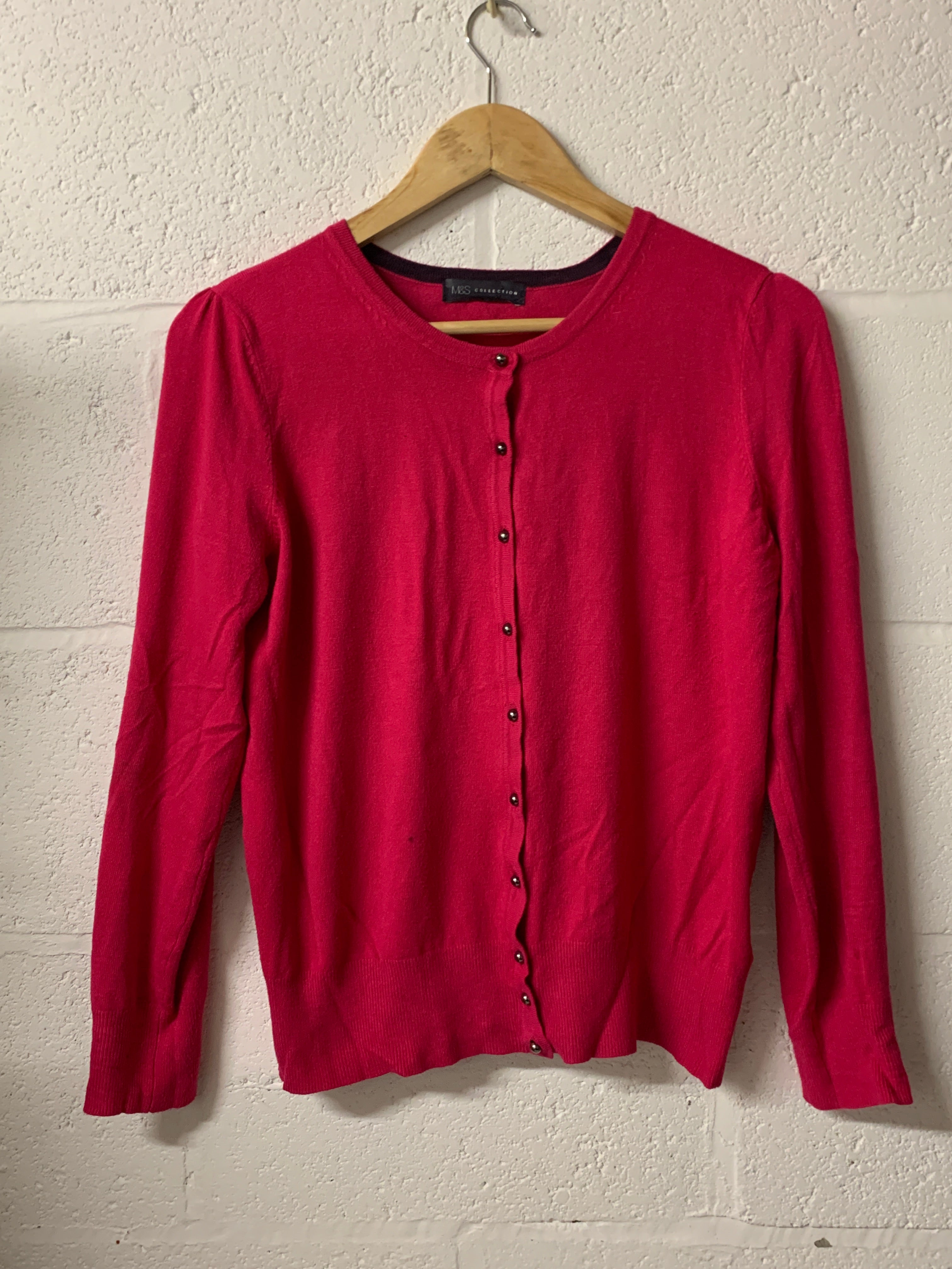 M&S Collection Hot Pink Cardigan UK 12