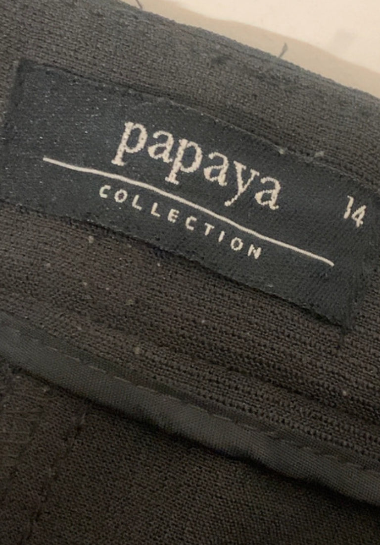 Papaya Collection Black Slim Tapered Trousers – UK 14 (31” Leg)