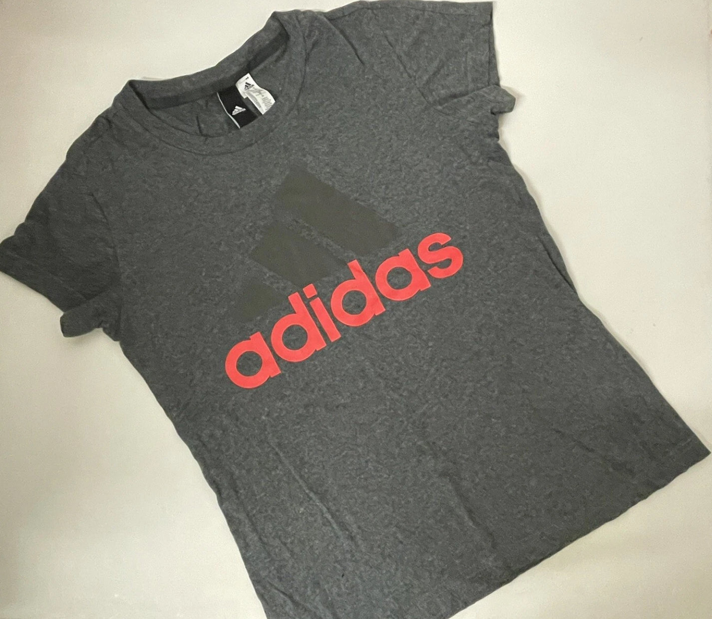 adidas Women’s Grey Logo T-Shirt UK 8–10 Small
