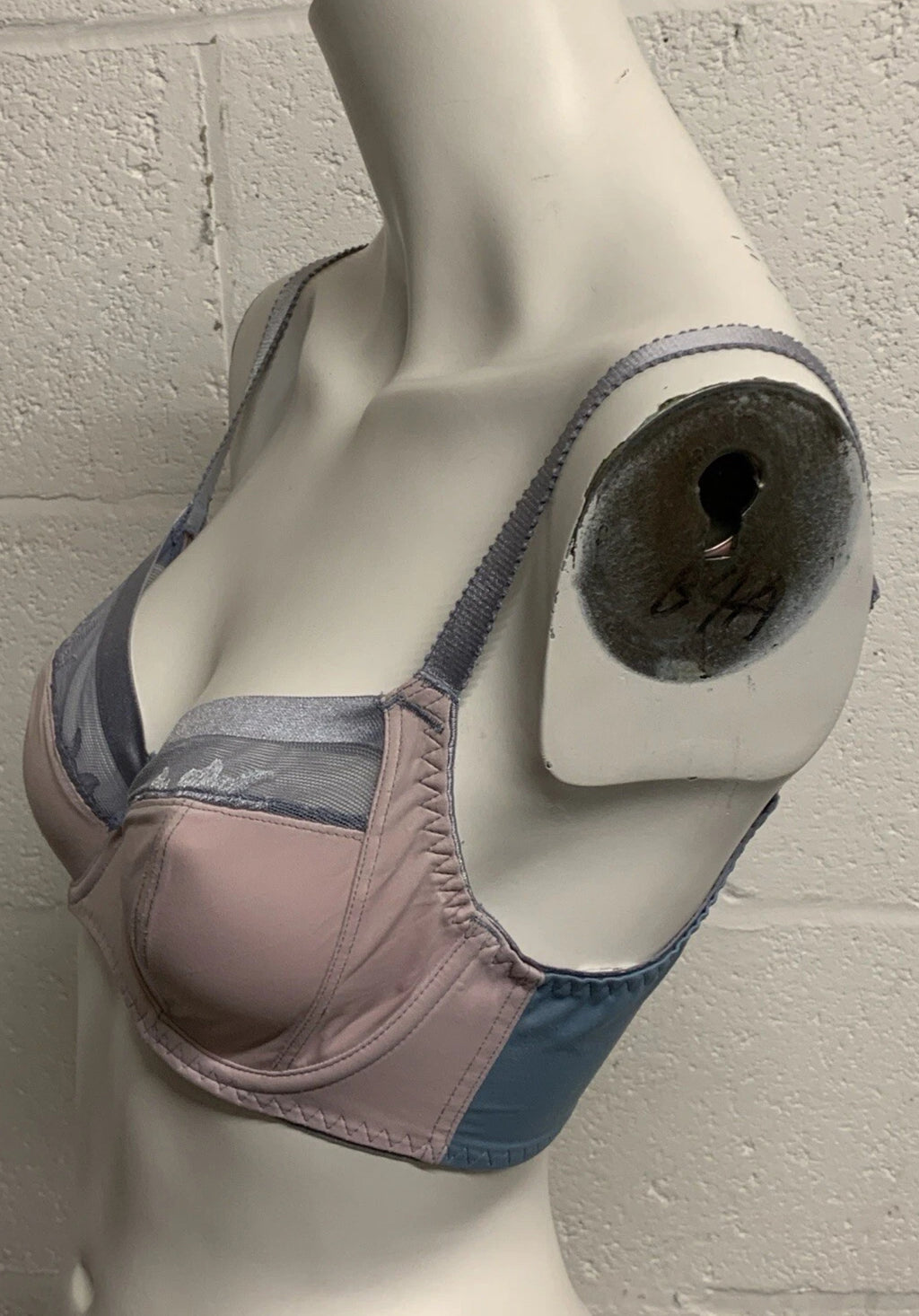 Fantasie dusty pink & grey mesh underwired bra 30DD