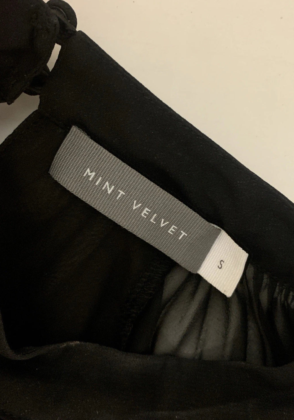 Mint Velvet Black Pleated Cape Sleeve Blouse UK S