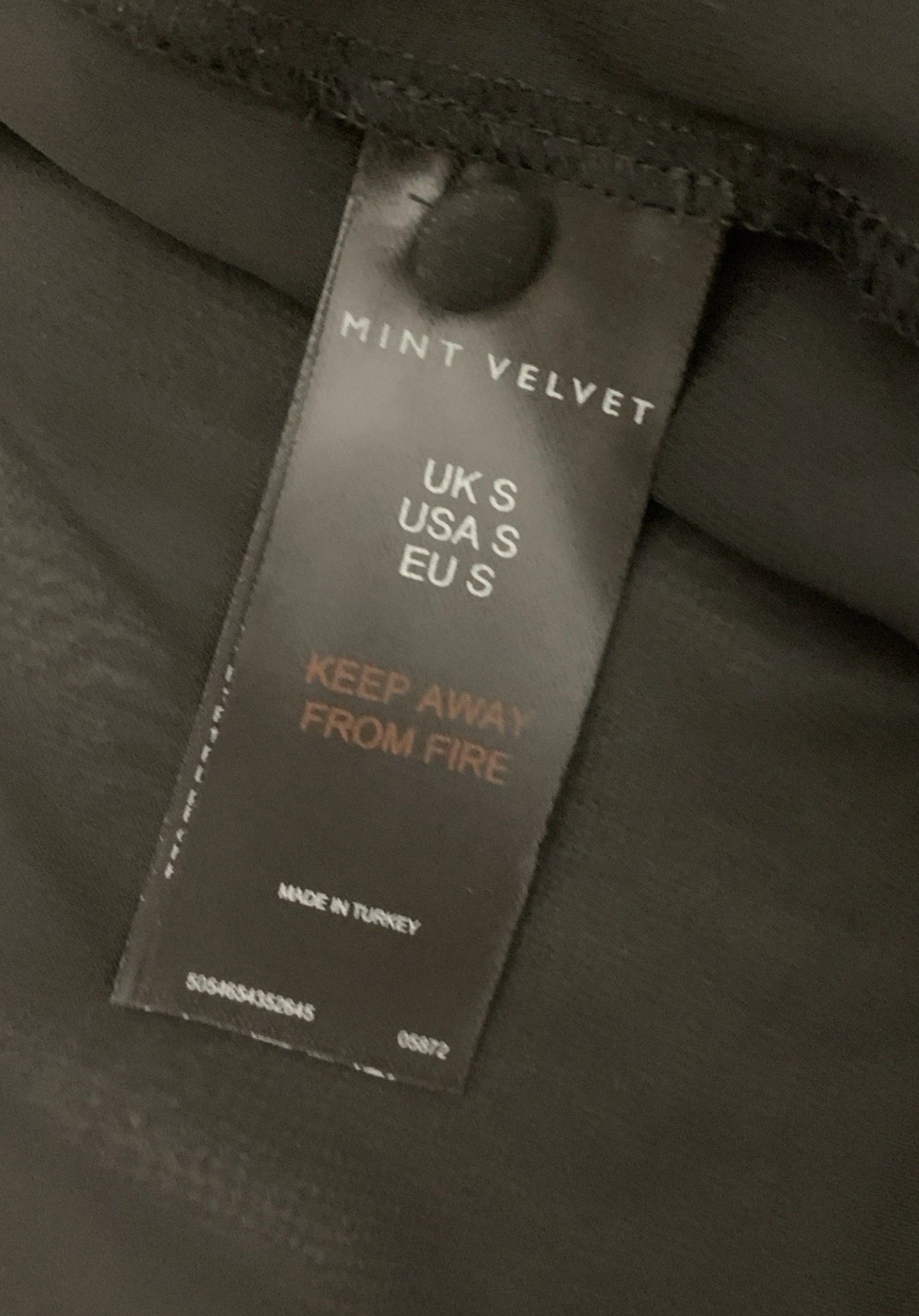 Mint Velvet Black Pleated Cape Sleeve Blouse UK S