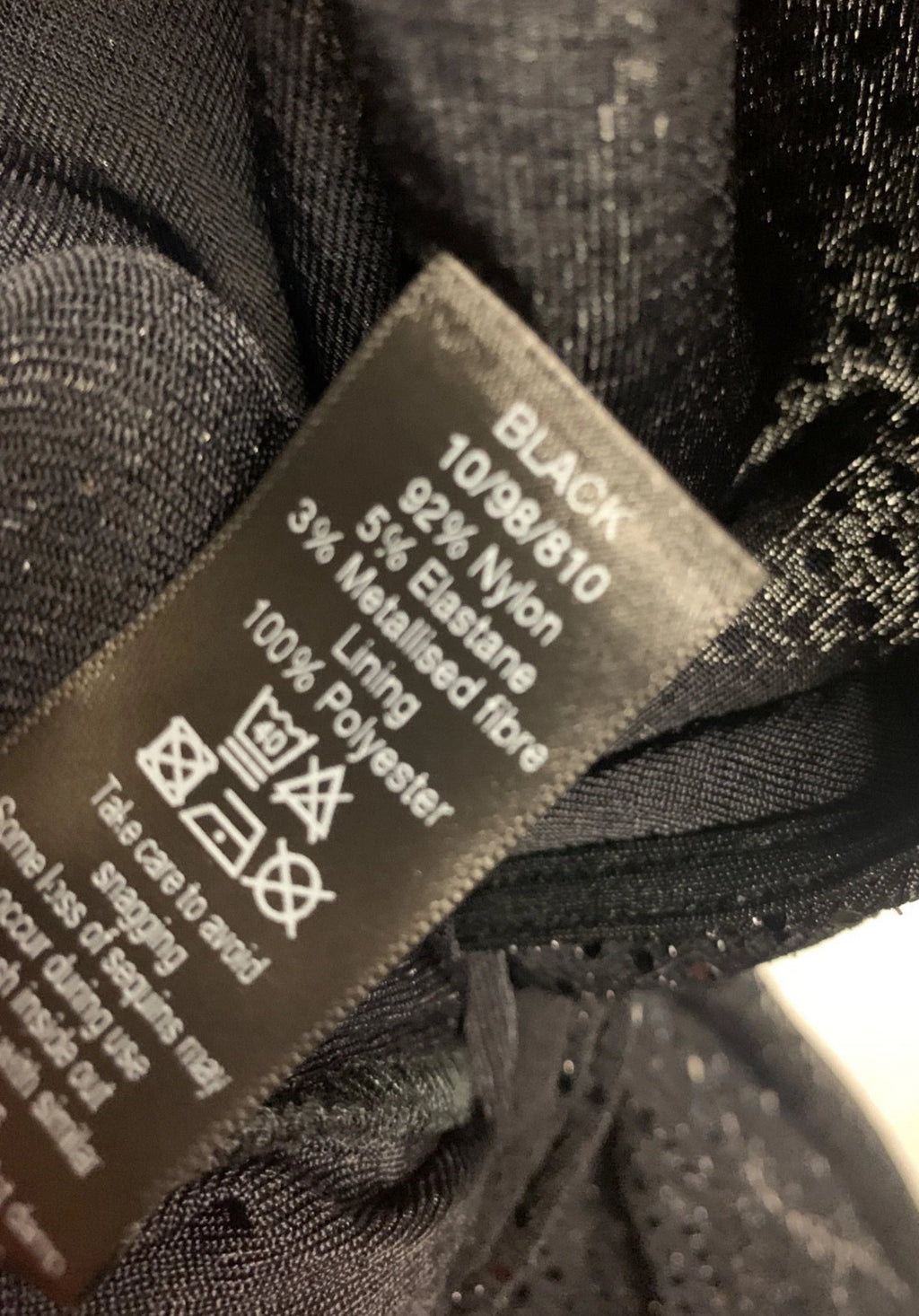 M&Co Black Sparkle Wrap Front Jumpsuit – UK 10