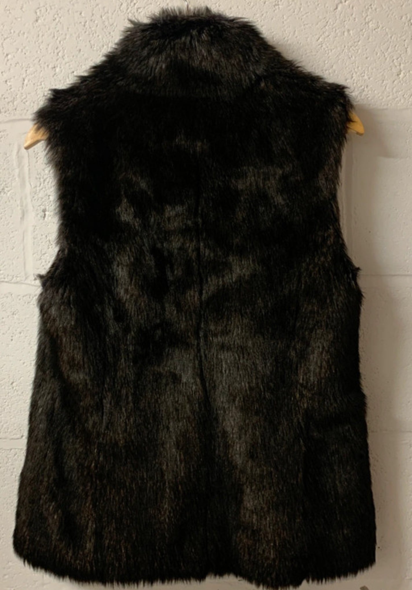 Ruby+Ed Black Faux Fur Gilet Waistcoat UK 10–12