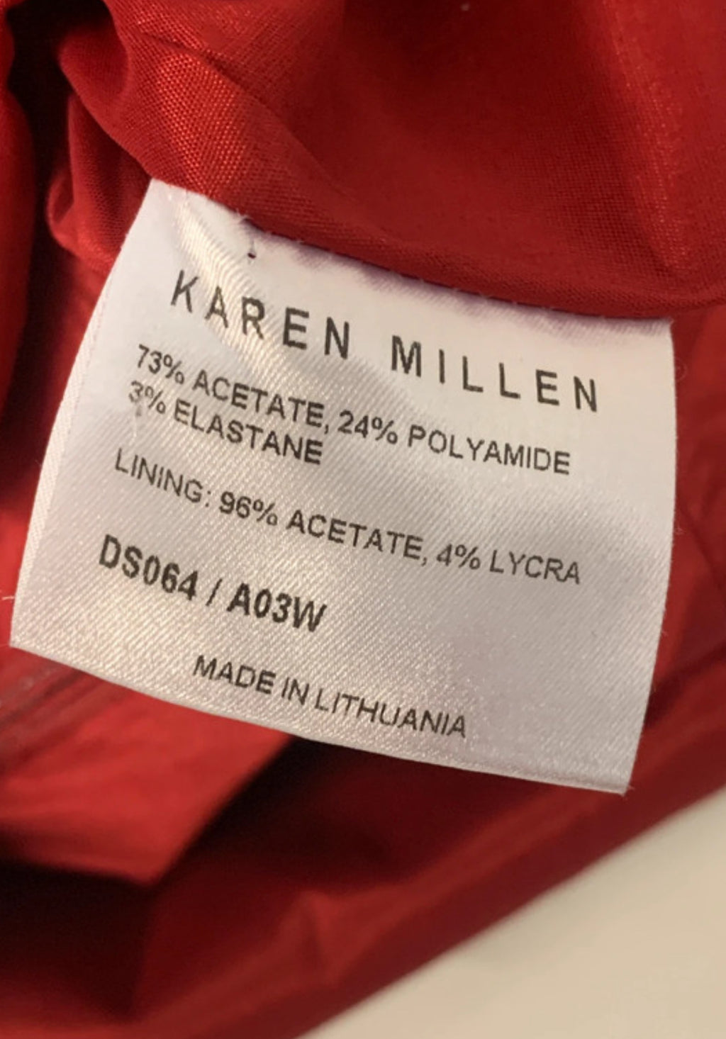 Karen Millen Red Floral Bodycon Midi Dress UK 12