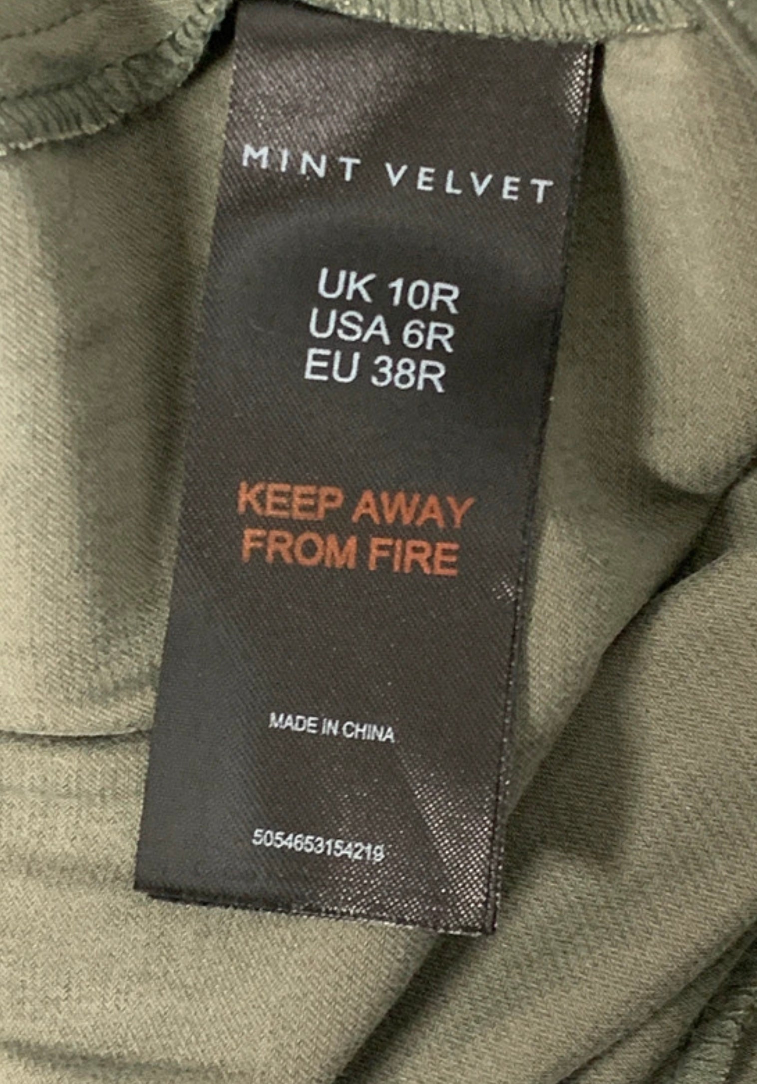 Mint Velvet Khaki Satin Cupro Cargo Trousers UK 10R NWT