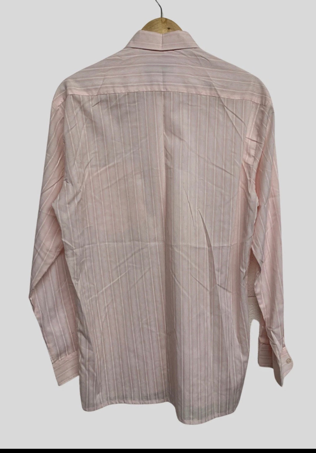C&A Mens Pink Pinstripe Shirt – Size M – Long Sleeve Button Up