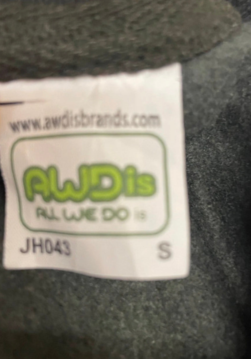 AWDis Varsity Jacket Black Grey Snap Button College Jacket Size S