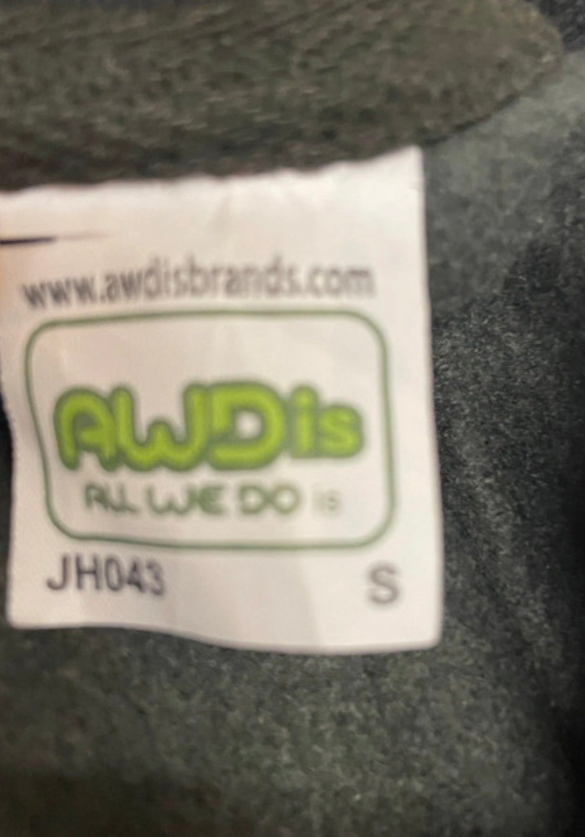 AWDis Varsity Jacket Black Grey Snap Button College Jacket Size S