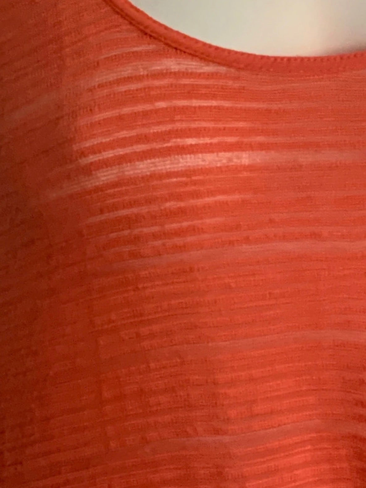 Zara W&B Collection Orange Textured Longline Tunic Top M Back Zip