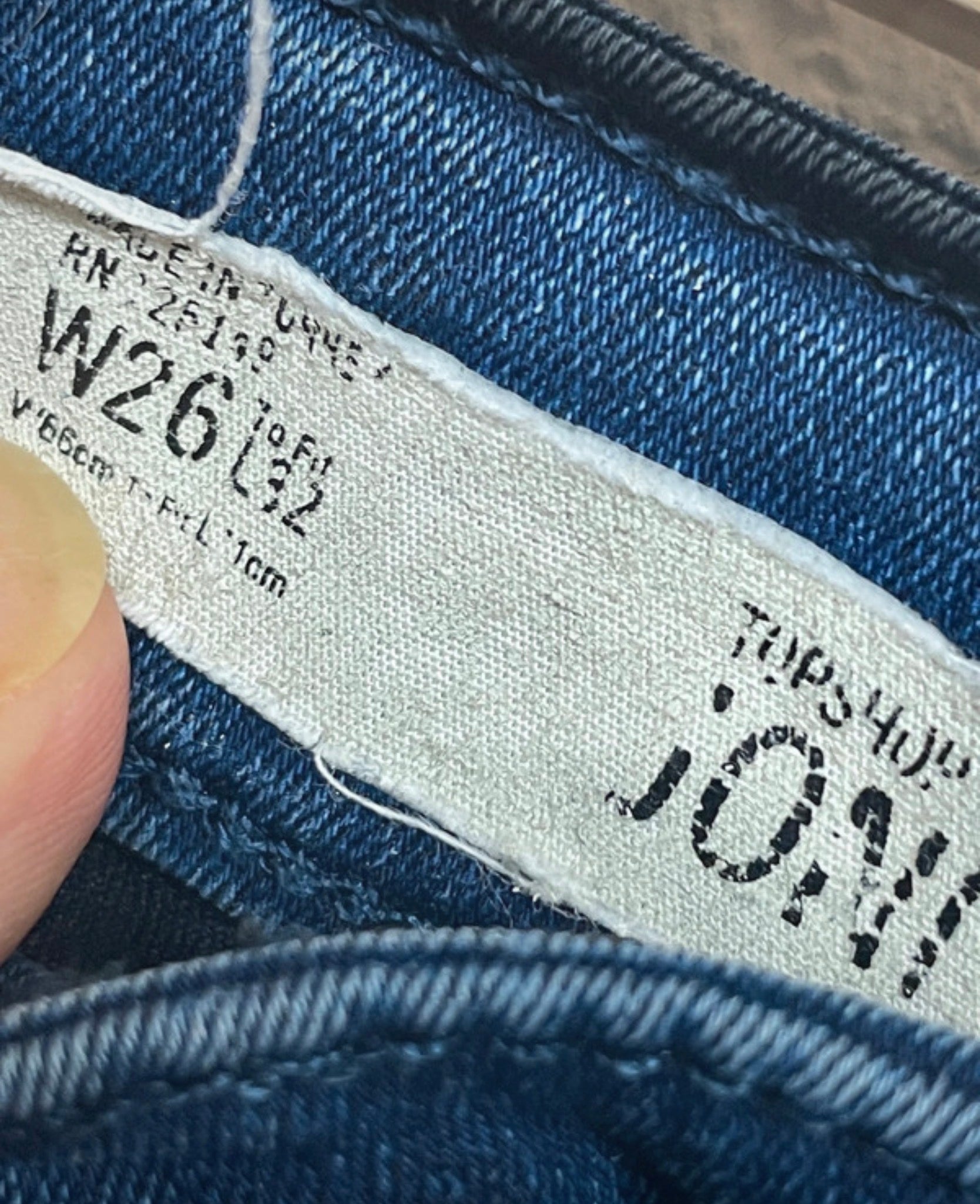 Topshop Joni Skinny Jeans – Blue Wash – W26 L32 (UK 8)