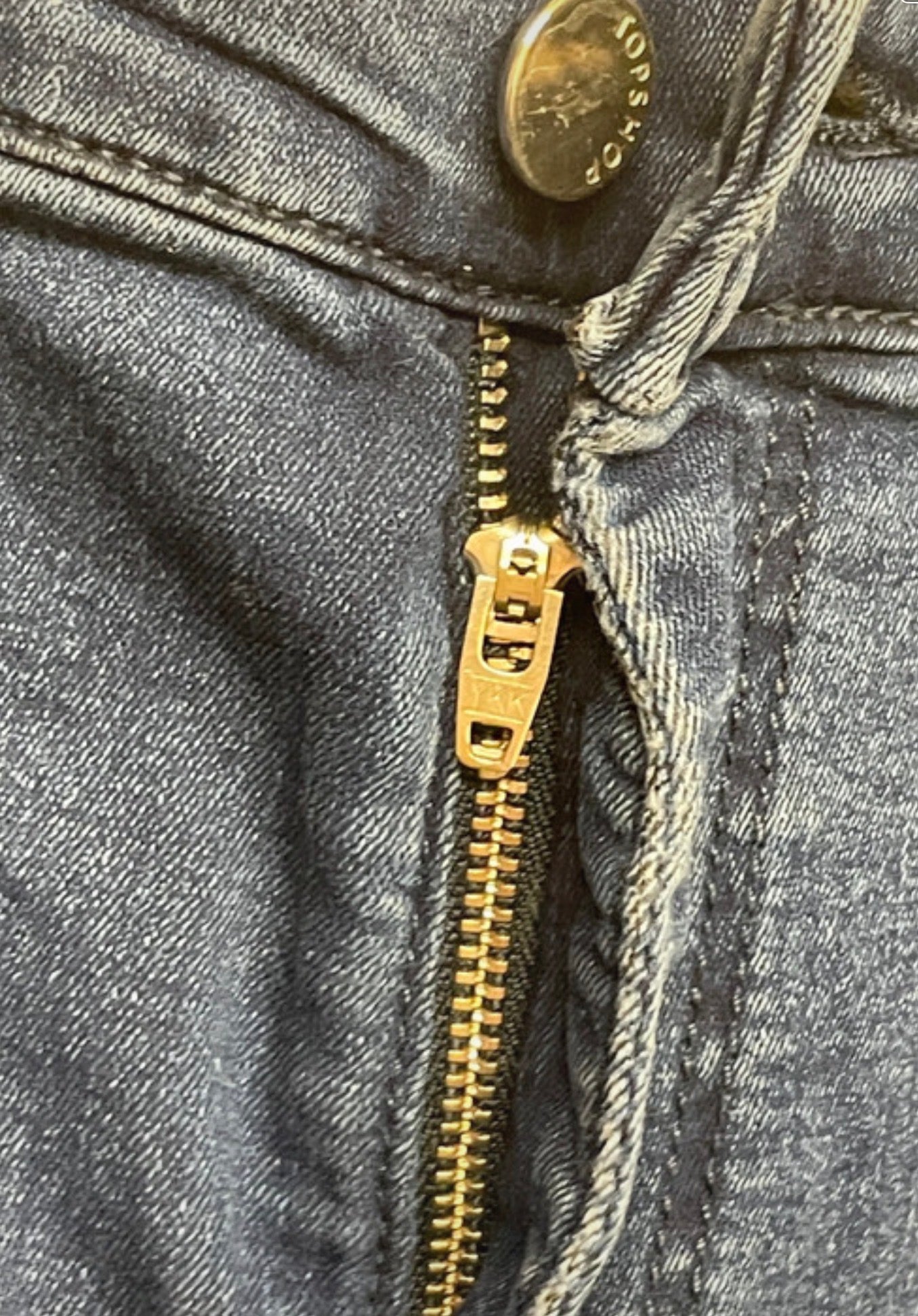 Topshop Joni Skinny Jeans – Blue Wash – W26 L32 (UK 8)